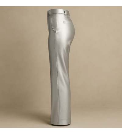 Produktbild 2 für 'Damen Weite Stoffhose in Silber'